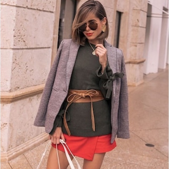 NWT $89 ADA Wrap Belt Sauterne Yellow Brazilian Leather 3β x 98β - Picture 8 of 13